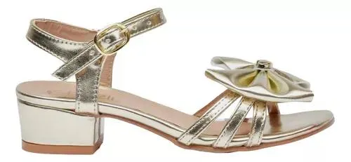 Sandalias Para Niñas Angelina Oro Fiesta Vestir Fareli