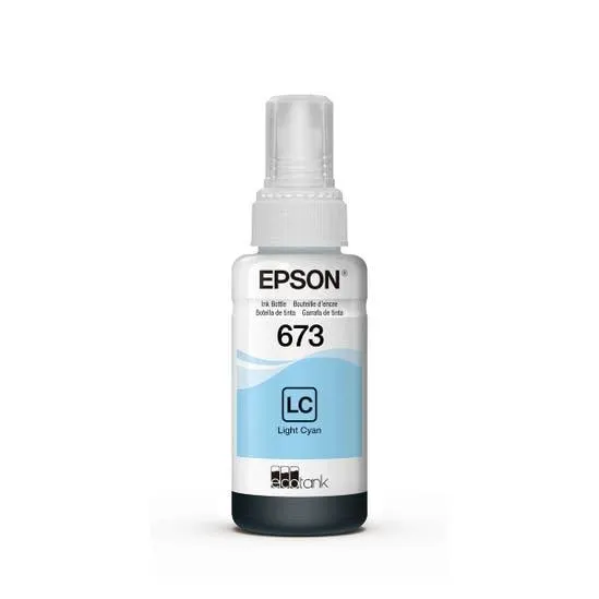 Botella de Tinta Epson Color Cian Claro T673