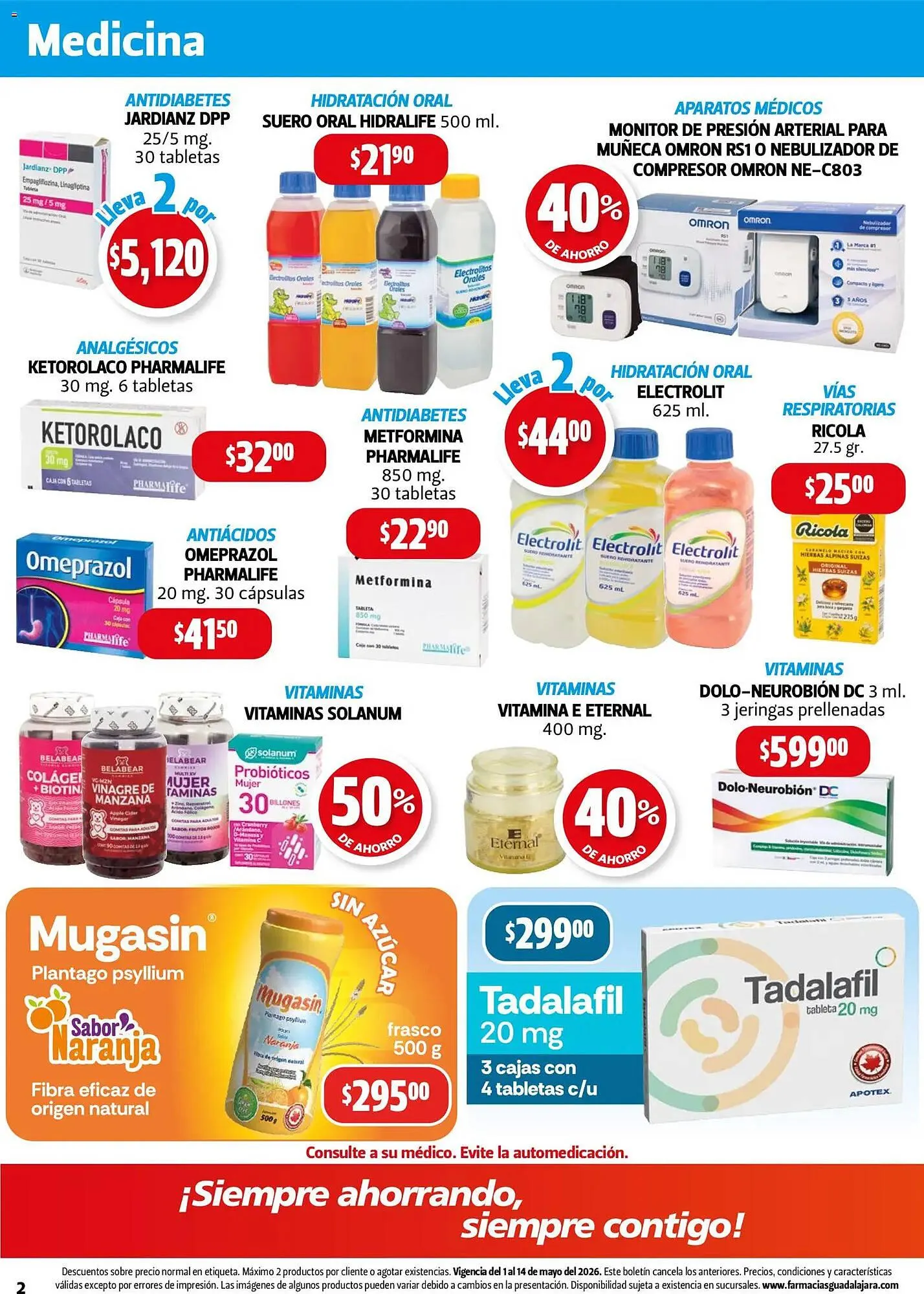 Catálogo de Folleto Farmacias Guadalajara 2 de mayo al 14 de mayo 2026 - Pagina 2