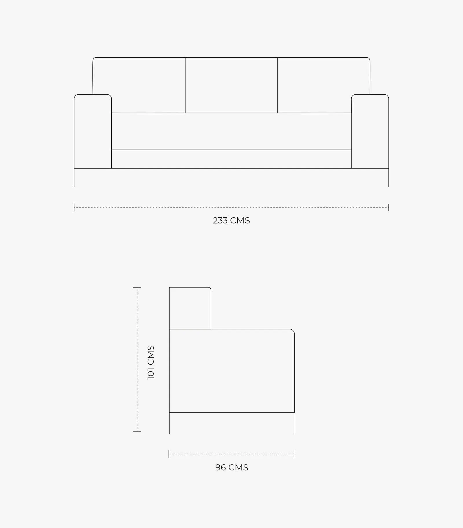Sala Atlas Sofá + Love de tela color café