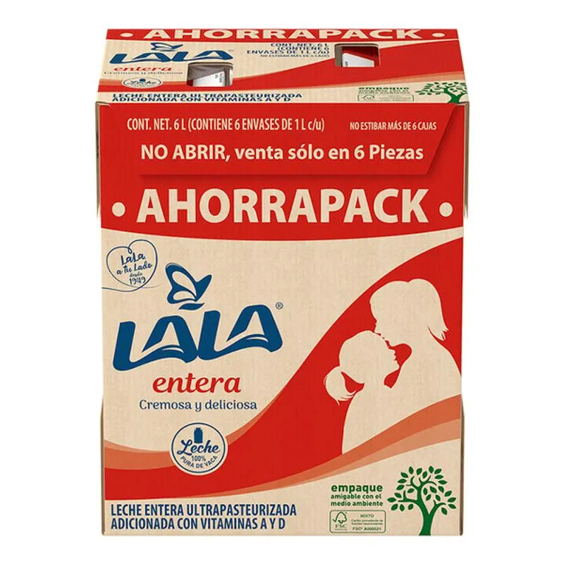Lala Leche Entera Pack 6 L