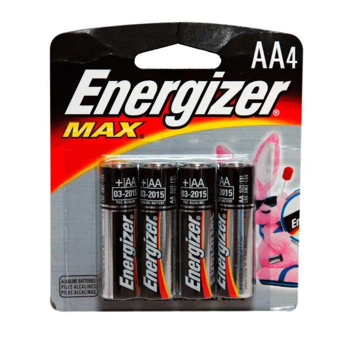BATERIA AA BL/4 ENERGIZER E91GB4 MAX ALCALINA
