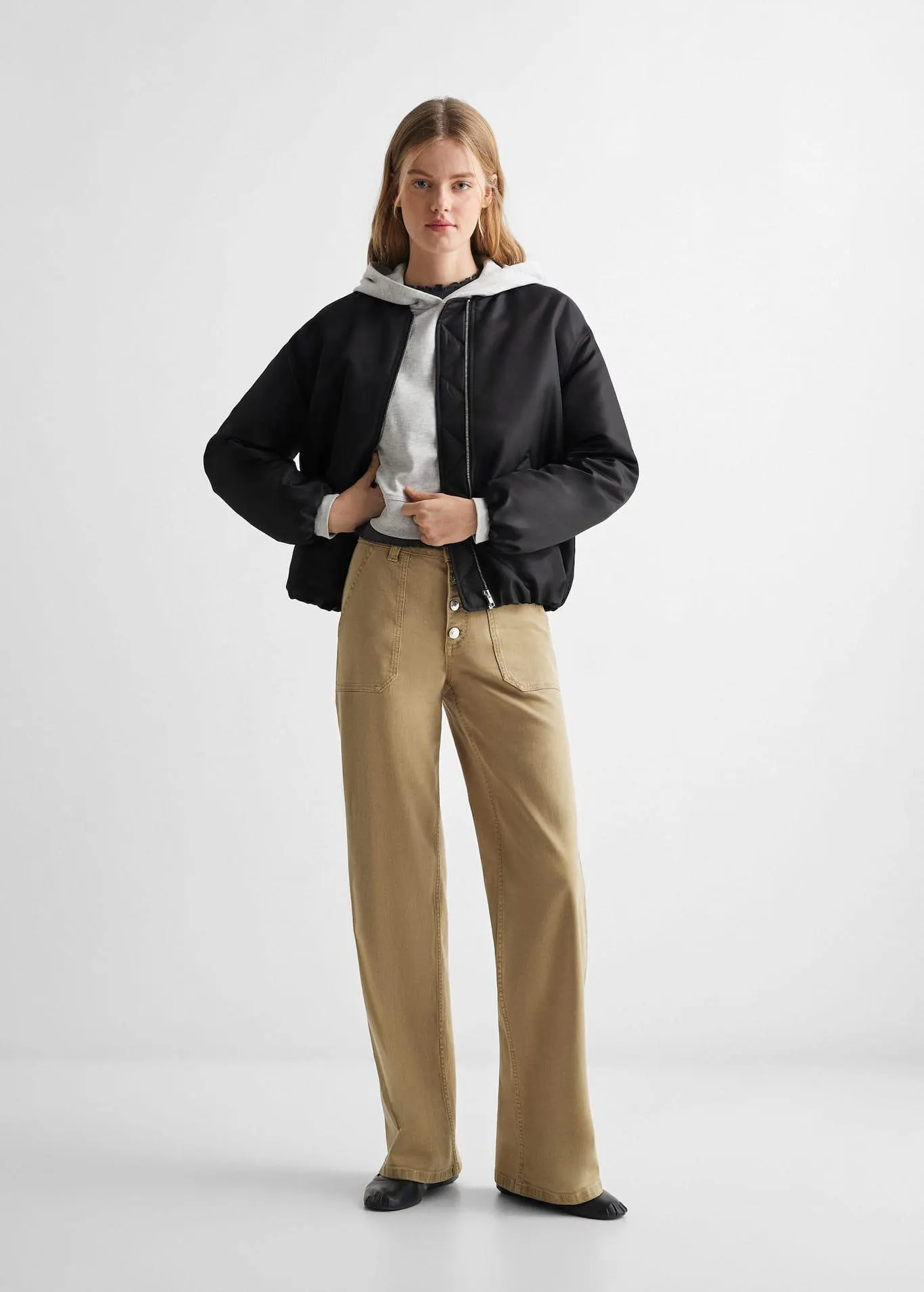 Chaqueta bomber cremallera