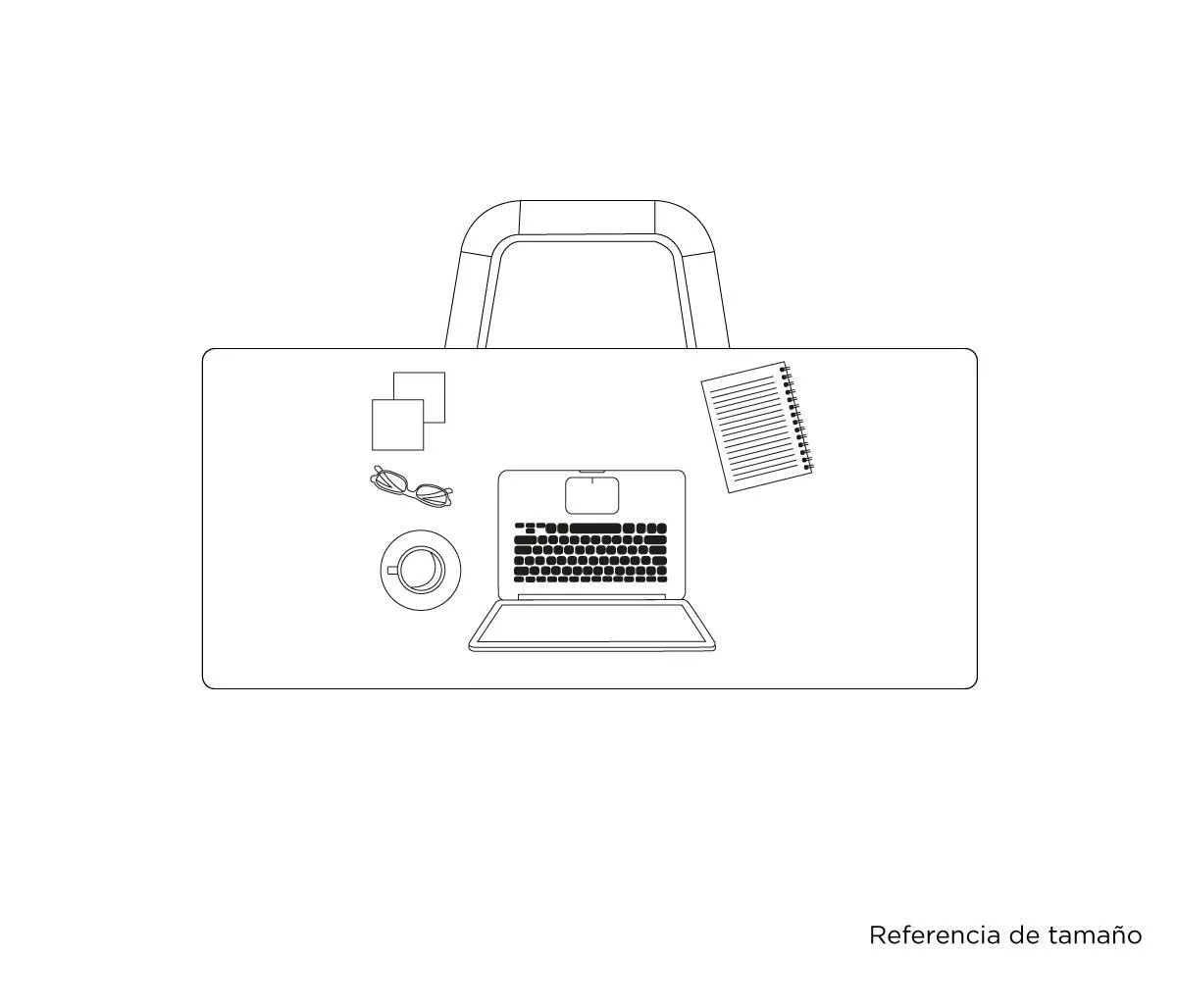 Escritorio Brass 100 cm - Nogal