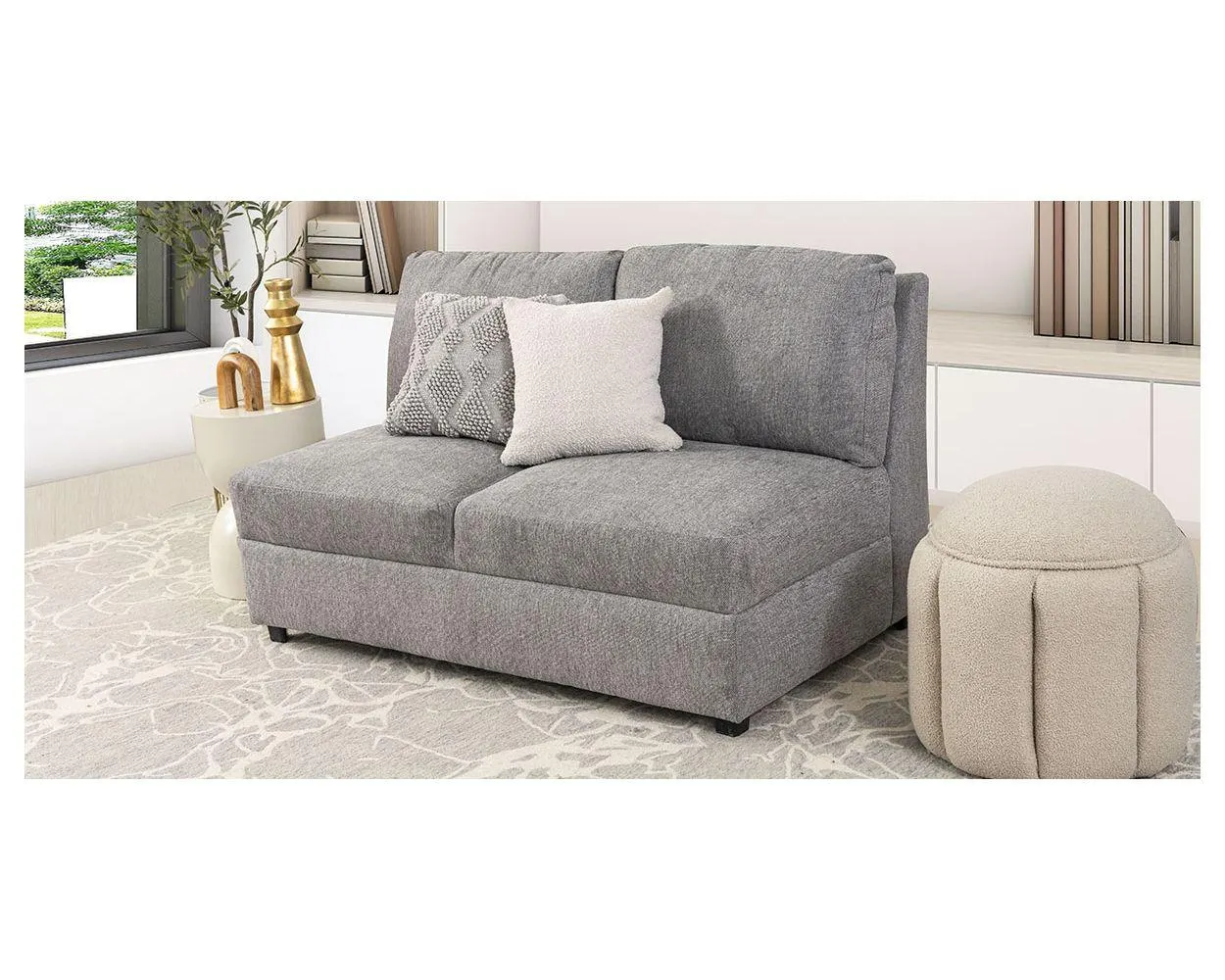 Sofá 2 Plazas Elite Gris Claro