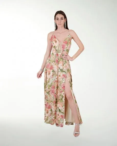 VESTIDO CL ESTAMPADO ESCOTE EN V