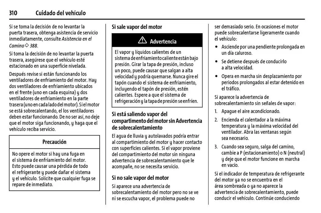 Catálogo de Chevrolet Corvette Stingray Manual del propietario 22 de enero al 31 de diciembre 2025 - Pagina 311