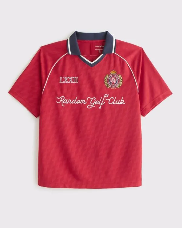 Random Golf Club Soccer Jersey-Inspired Polo