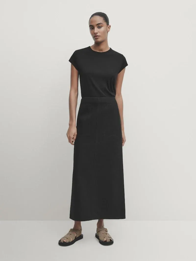 Falda denim carpenter straight