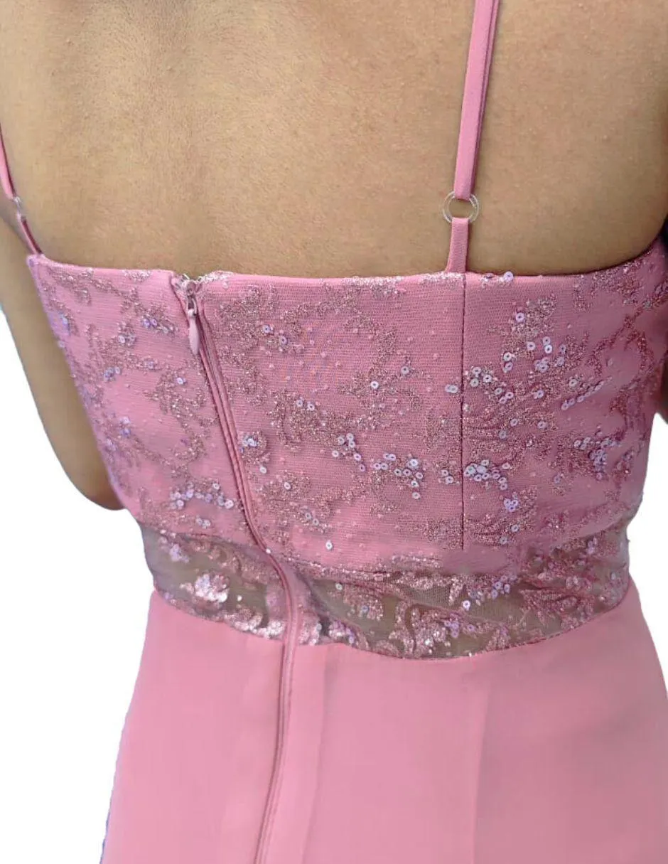 Vestido maxi de fiesta La Difference escote regular