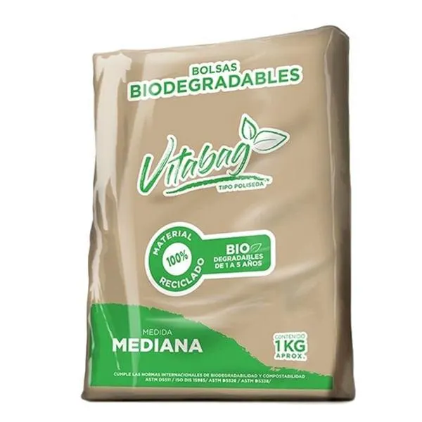 Bolsa Vitabag camiseta biodegradable Poliseda mediana 190 piezas
