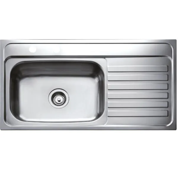 fregadero de empotrar una tina un escurridor izquierdo acero inoxidable 95 x 51 08351130 teka