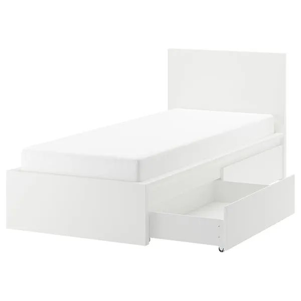 Base de cama, alta, con 2 cajones