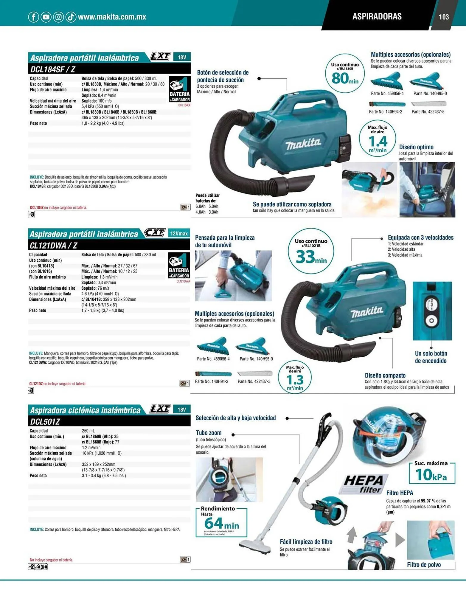 Catálogo de Catálogo Makita 12 de enero al 31 de diciembre 2026 - Pagina 103