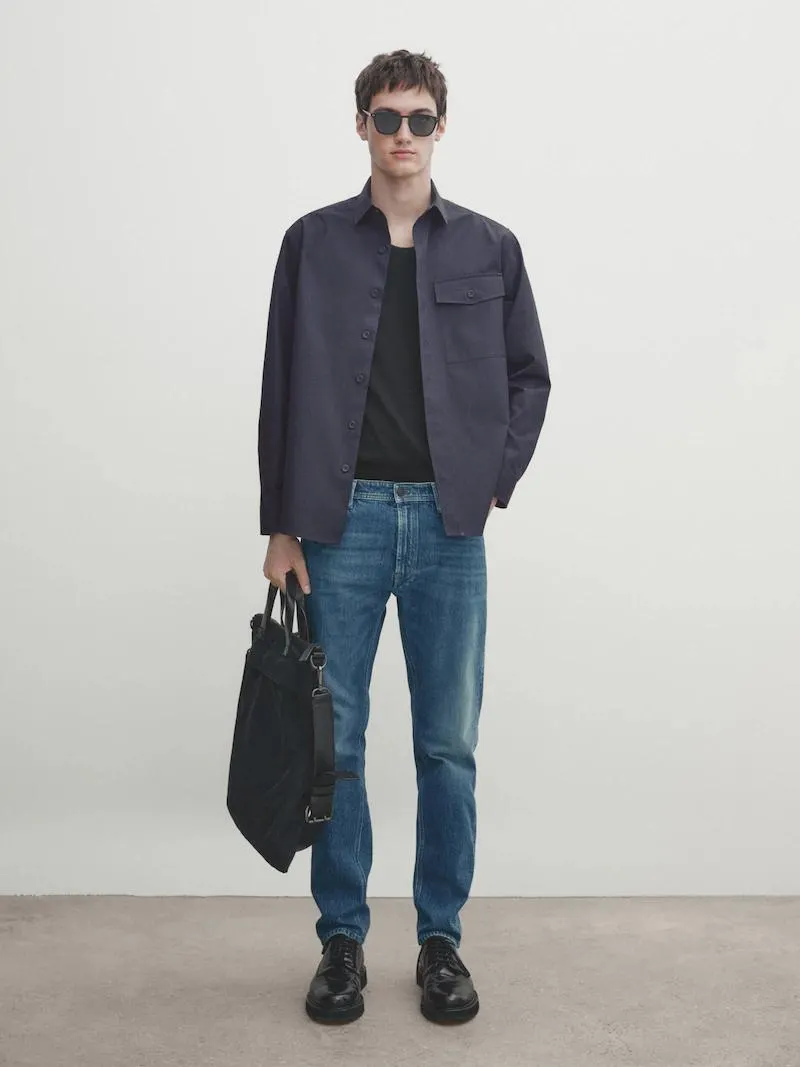 Jeans mid stone wash slim fit