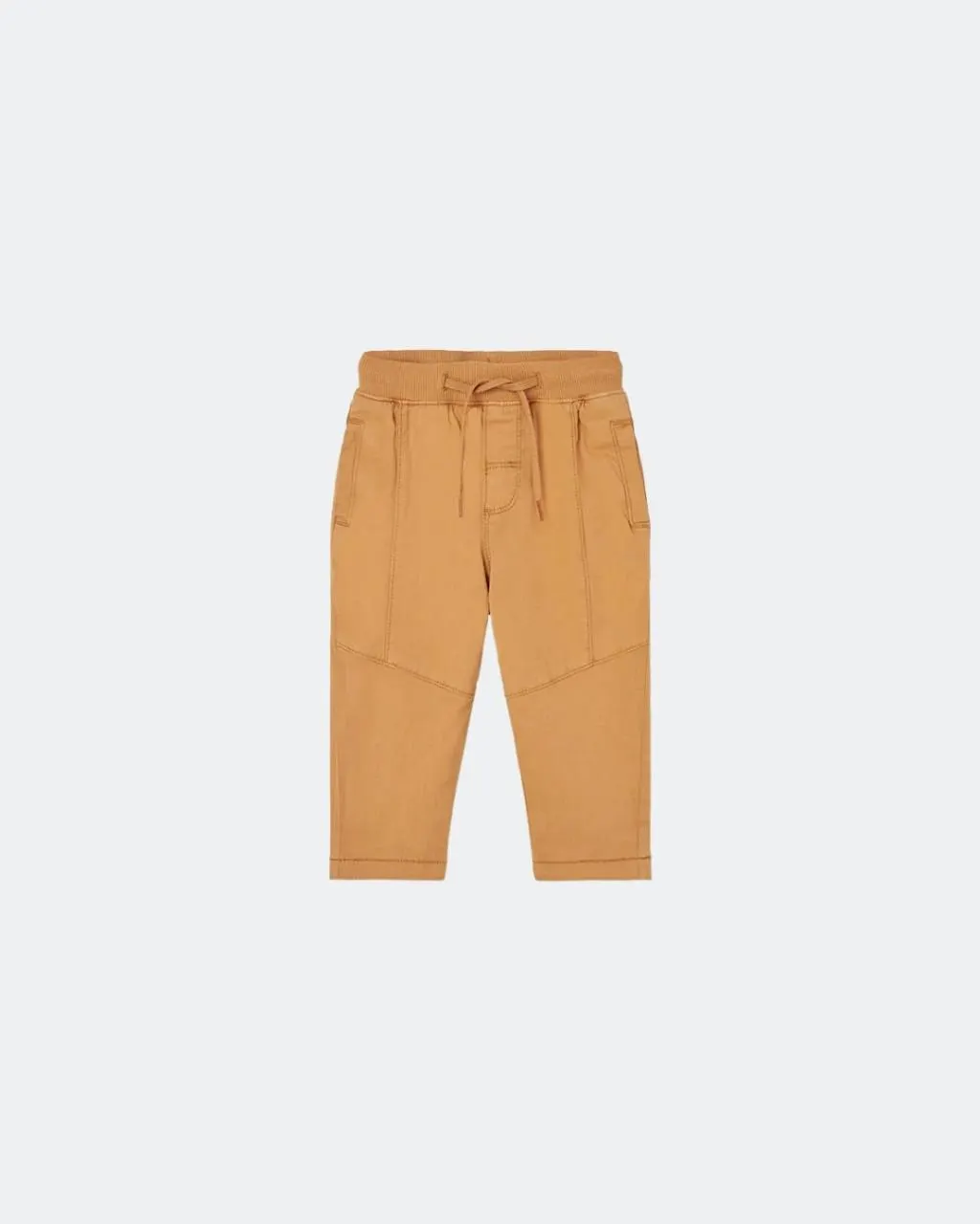 Pantalón gabardina elástica camel