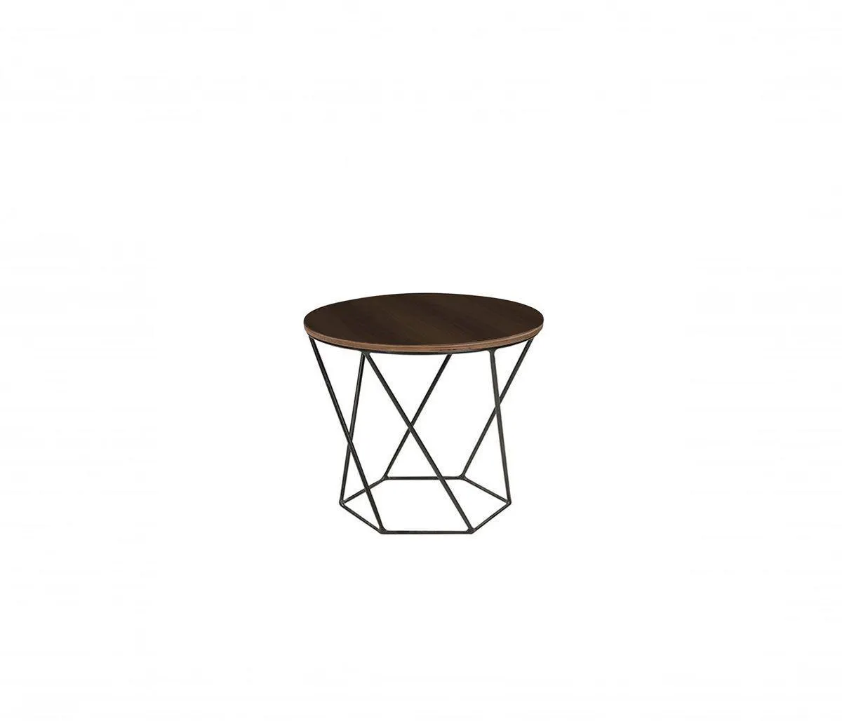 Mesa de centro chica Hexa nogal - Negro