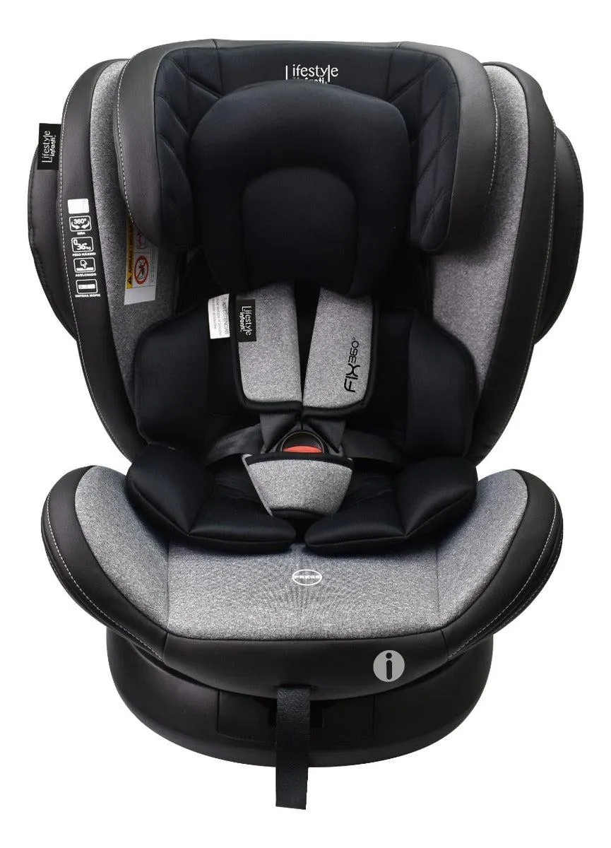 Autoasiento Para Bebé Fix 360° Negro Lifestyle By Infanti