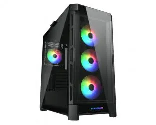 Gabinete Cougar Duoface Pro RGB, Midi-Tower, ATX/CEB/EATX/Micro-ATX/Mini-ITX, USB 2.0/3.0, sin Fuente, 4 Ventiladores Instalados, Negro