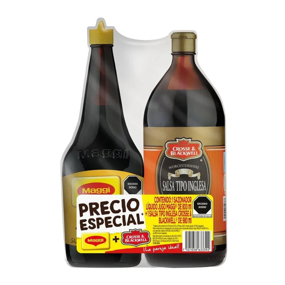 Salsa Tipo Inglesa C&B + Salsa Maggi 1.7 L