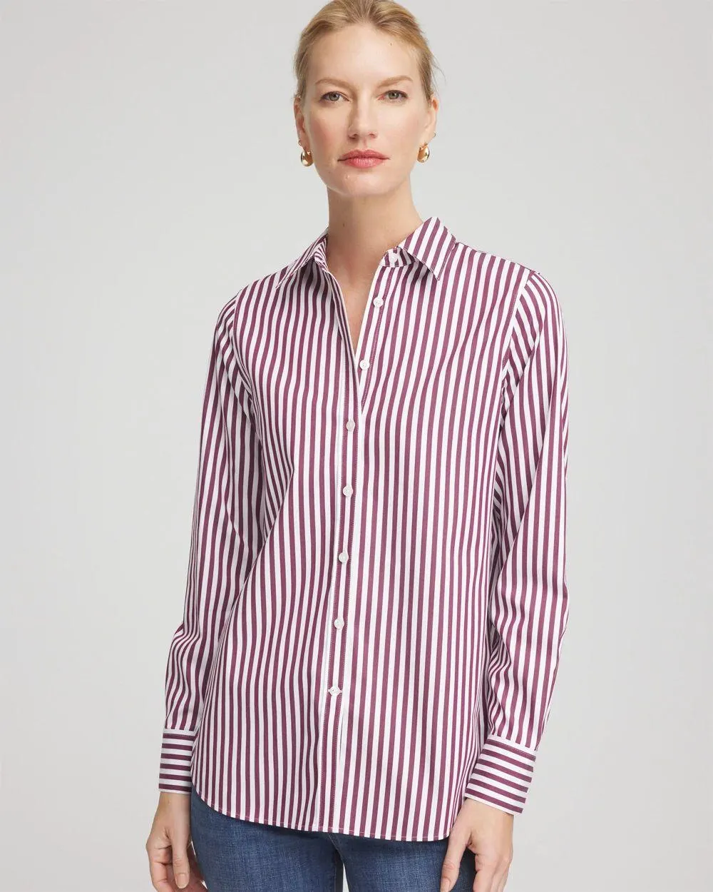 No Iron ™ Chianti Striped Shirt