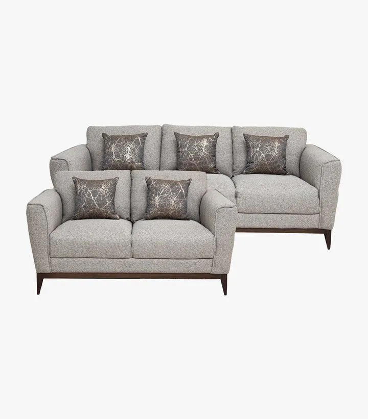 Sala Sepia de tela color Gris - Sofá y Love Seat