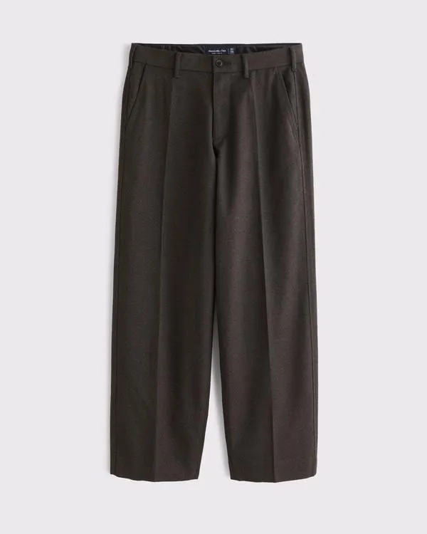Brushed Woven Baggy Trouser