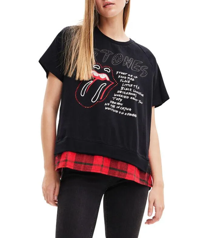 Playera oversize The Rolling Stones Mujer