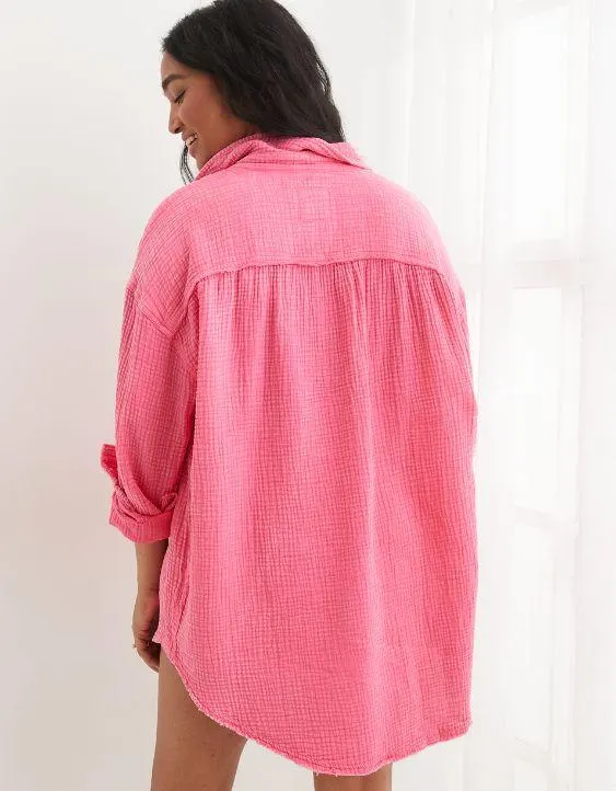 Aerie Pool-To-Party Camisa estilo Cover Up