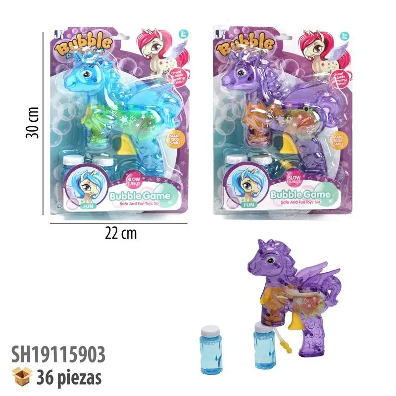 PISTOLA DE BURBUJAS CON LUZ