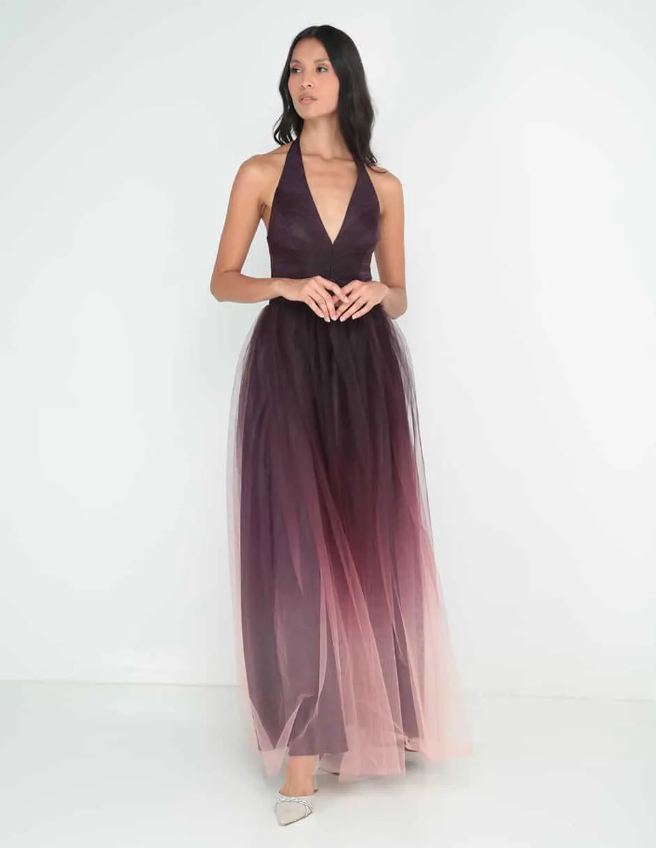 Vestido maxi de fiesta Rue de la Paix escote espalda abierta