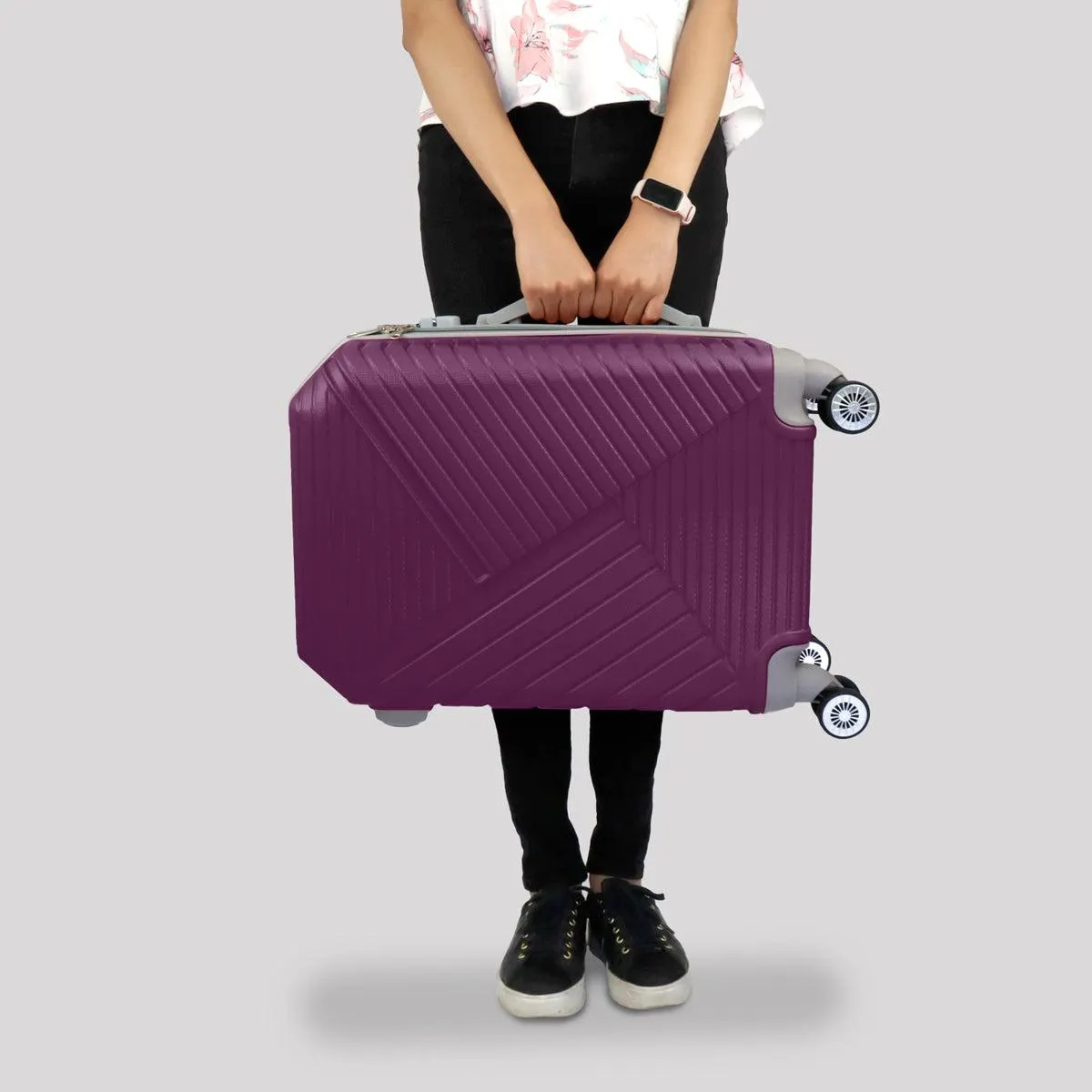 Maleta de Viaje Cóndor, color Morado 34x21x50cm