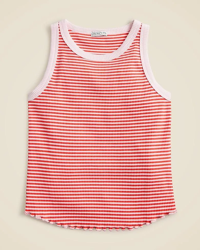 Girls' everyday tank top in vintage rib