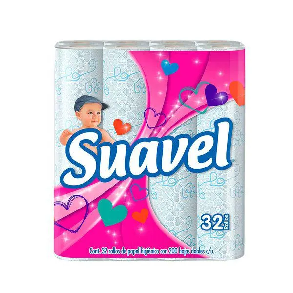 Papel higiénico Suavel manzanilla 32 rollos