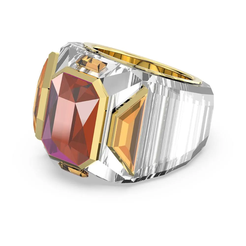 Anillo de cóctel Chroma, Rosa, Baño tono oro