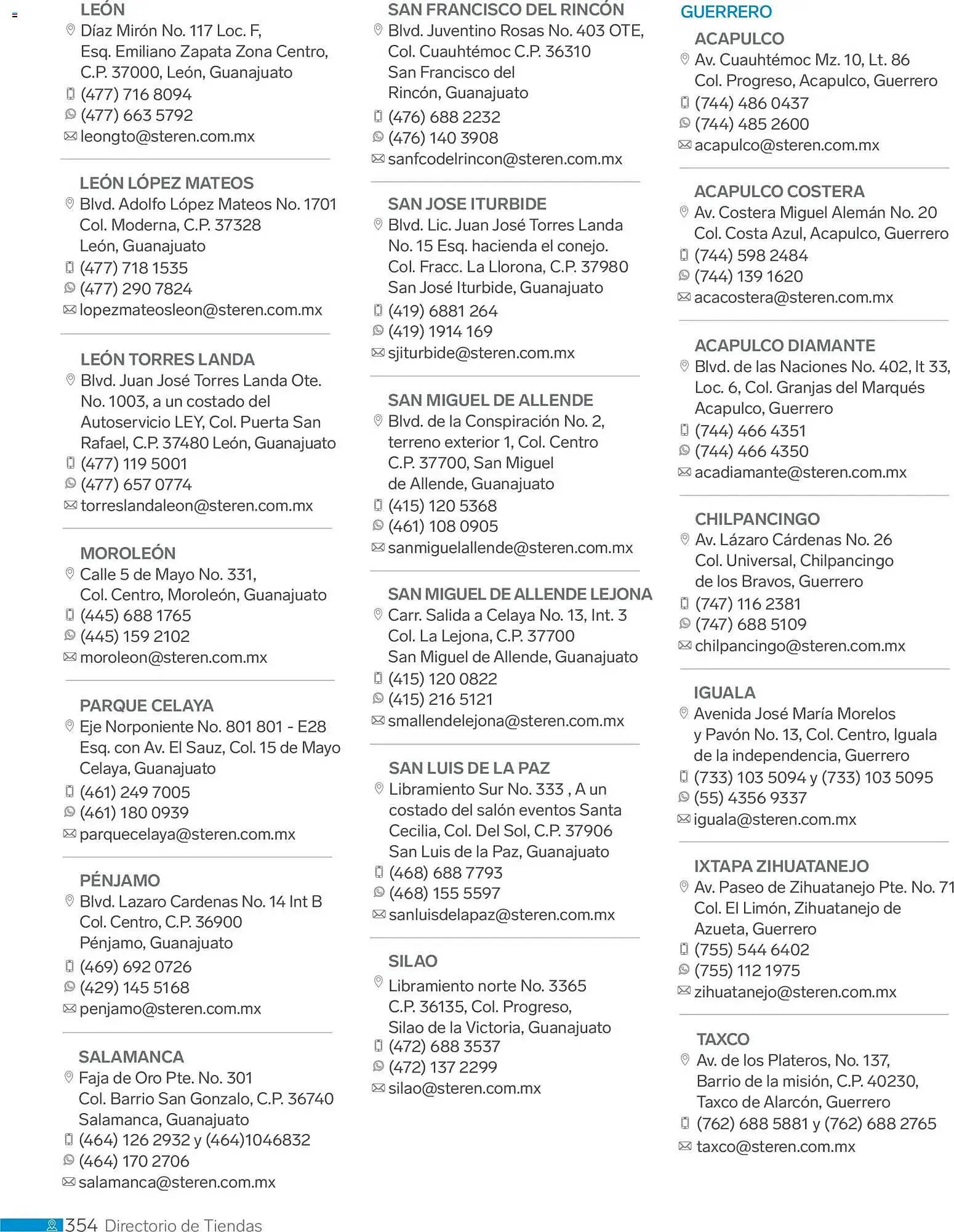 Catálogo de Catálogo Steren 1 de enero al 1 de enero 2027 - Pagina 366