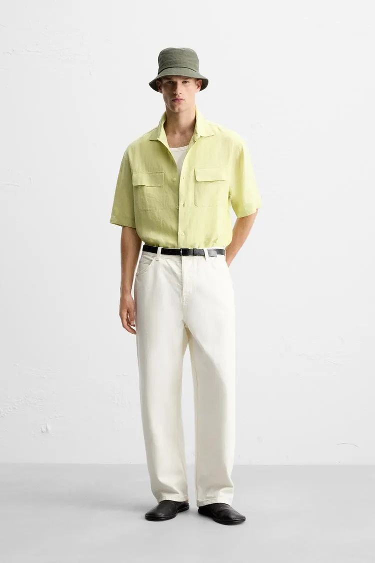 CAMISA BOLSILLOS 100% LINO