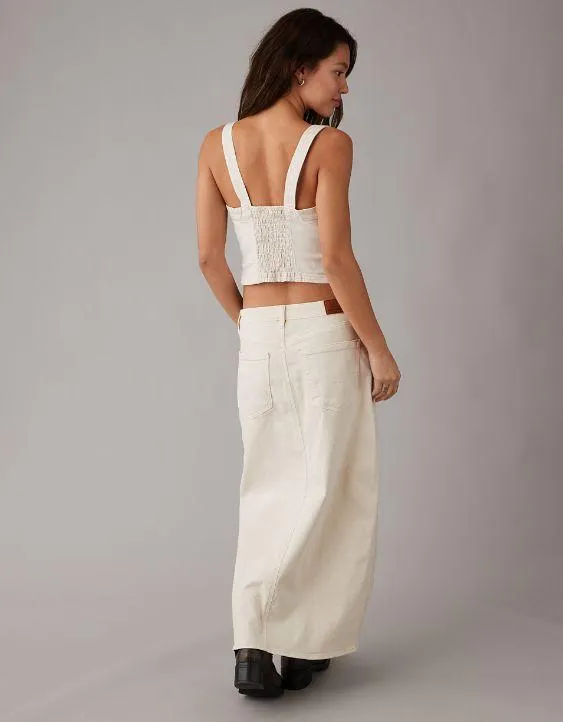 AE Top sin Mangas Cortado de Denim