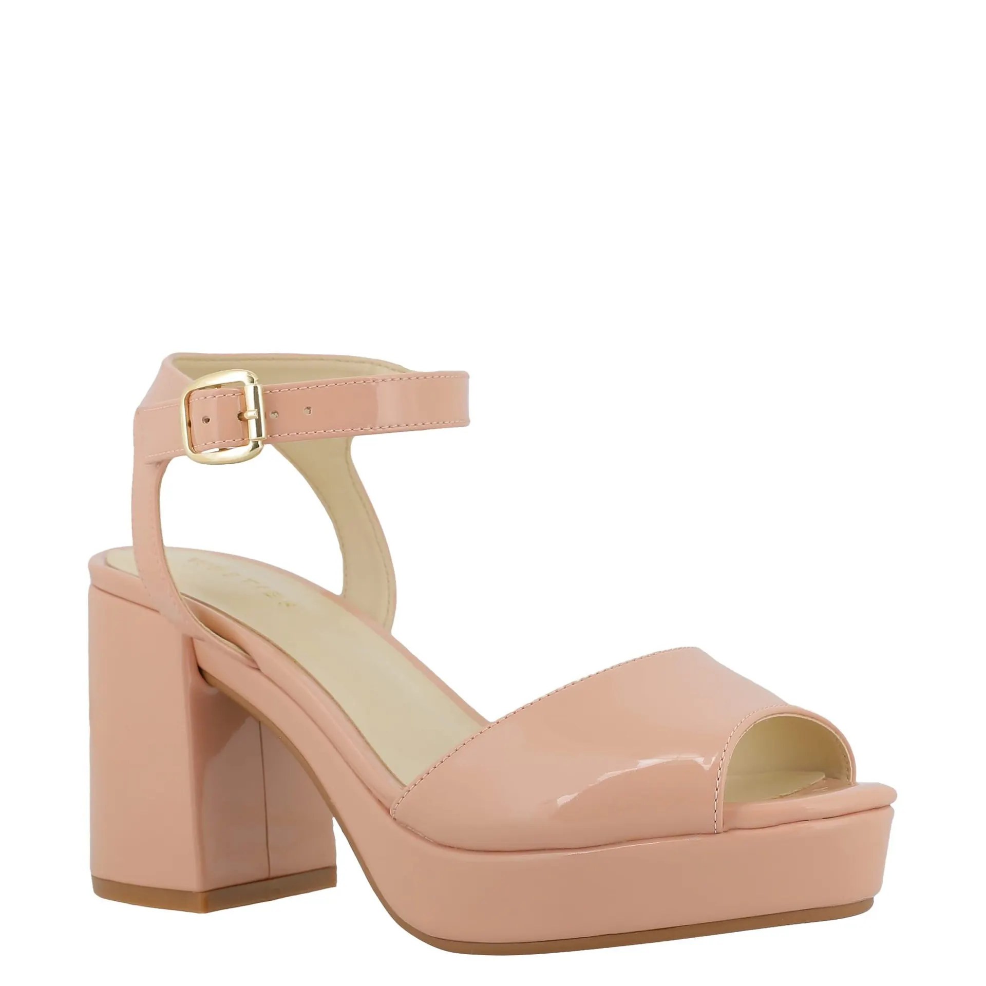 Sandalia Algovin16 Sintetico Acabado Charol Beige Westies