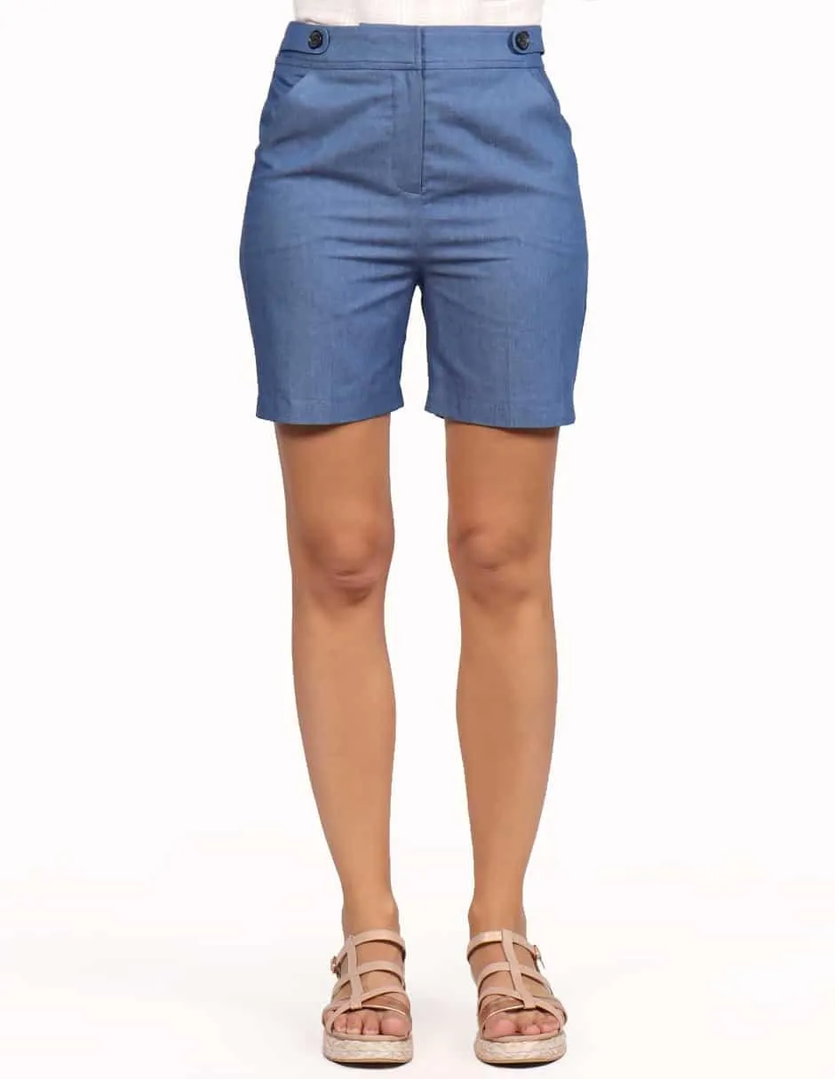 Short Duplan de algodón para mujer