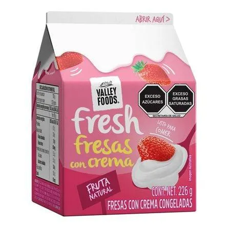 Fresas con crema Valley Foods 226 g