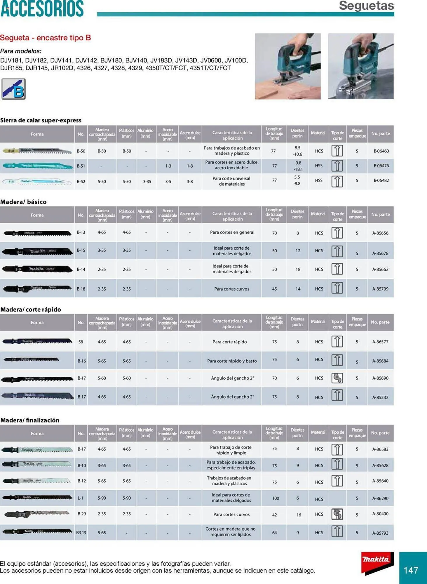 Catálogo de Catálogo Makita 8 de julio al 31 de diciembre 2025 - Pagina 147