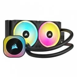 Corsair iCUE Link H100i RGB AIO Enfriamiento Líquido para CPU, 2x 120mm, hasta 2400RPM, Negro