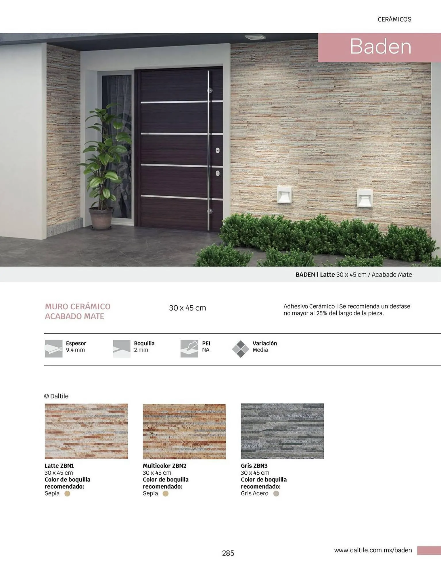 Catálogo de Catálogo Daltile 1 de enero al 31 de diciembre 2024 - Pagina 285