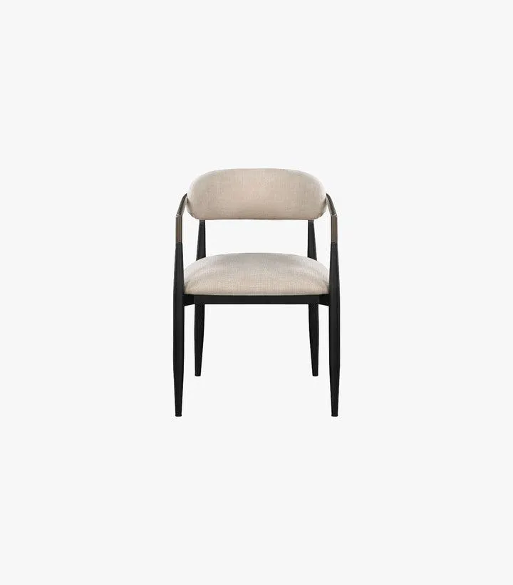 Silla Milos de tela color Gris