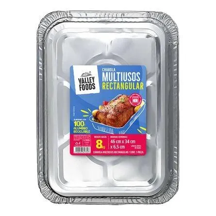 Charola de Rectangular 8 Kg Valley Foods