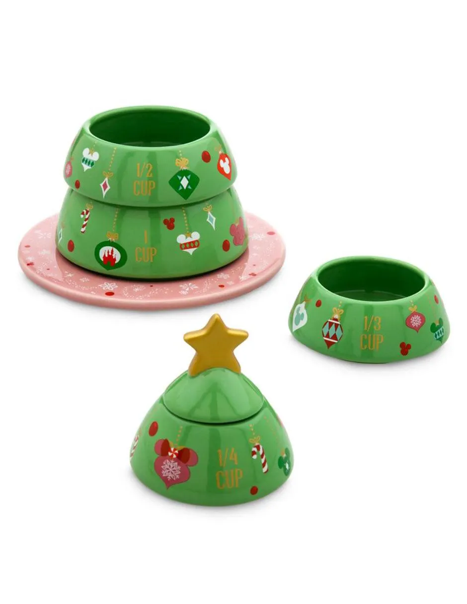 Taza medidora navideña Disney Mickey and Friends de cerámica 6 piezas