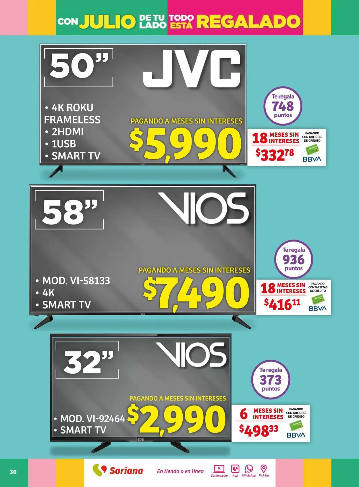 Catálogo de Soriana - Folleto Julio Regalado Mercado Nacional Oferta actual 13 de julio al 20 de julio 2023 - Pagina 30