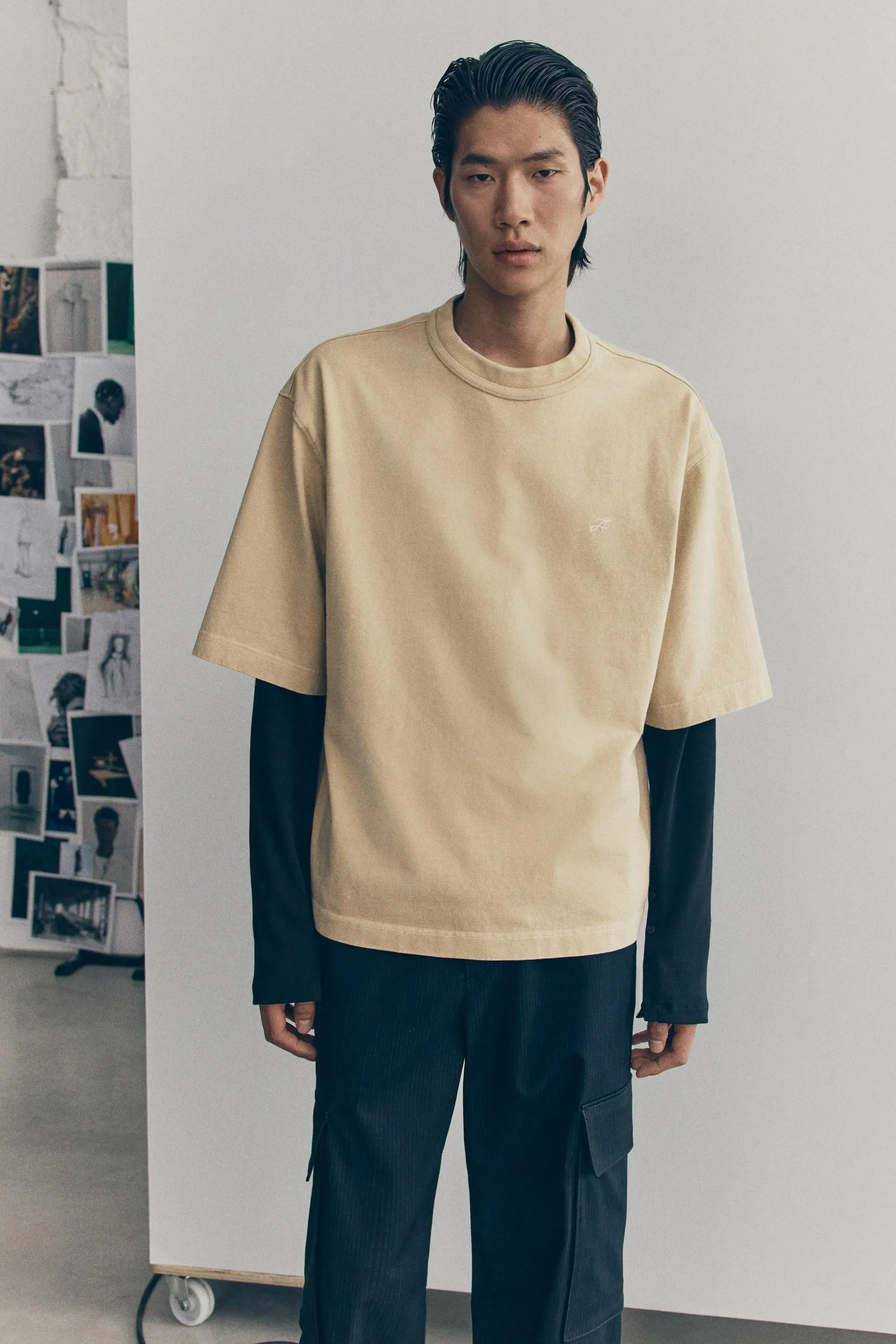 Playera cuadrada de algodón