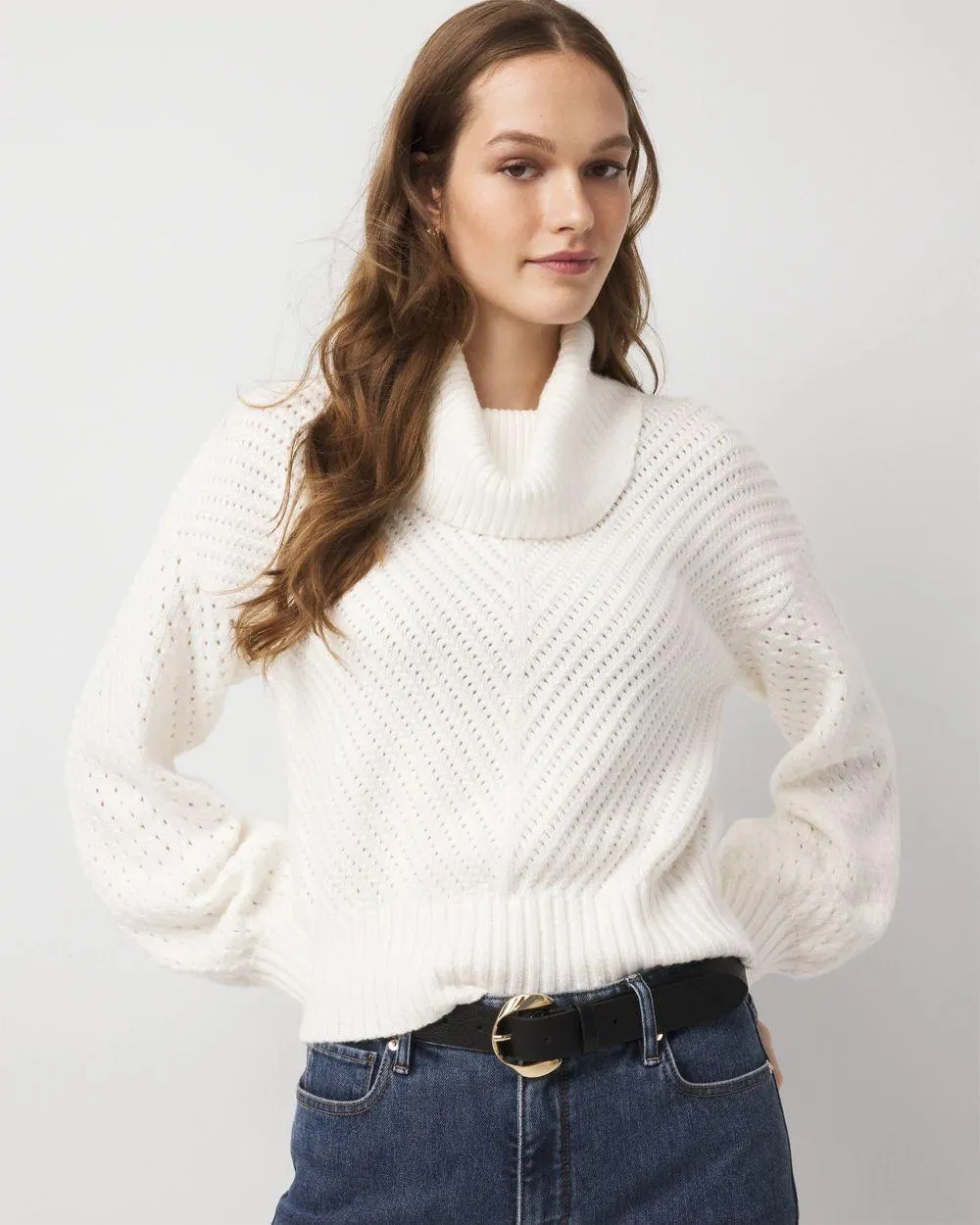 Dolman Sleeve Turtleneck Sweater